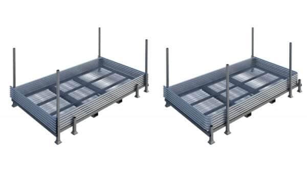 Paleta za skladištenje i transport gradilišne ograde, horizontalna - Slika 2
